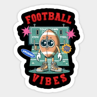 Retro American Football Vibes Sticker